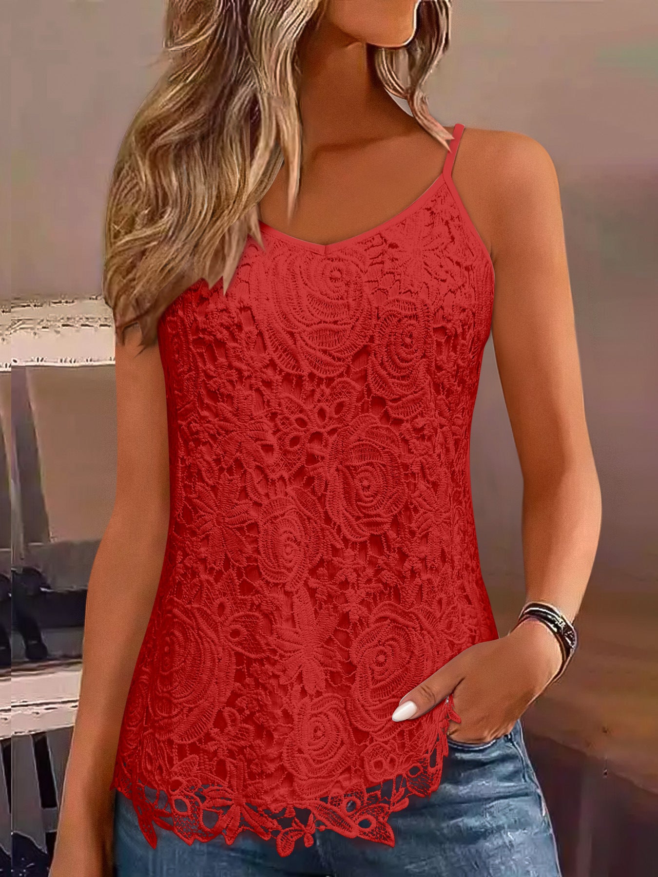 Fashion Temperament Women's Tops With Narrow Straps